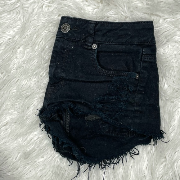 American Eagle Outfitters Pants - American Eagle- Black Jean Shorts w/Rips